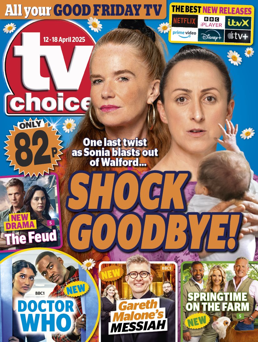 Our new issue is out now, with all your Good Friday TV. EastEnders is on the cover and there's one last twist as Sonia blasts out of Walford. Plus: new drama The Feud, new Doctor Who, Gareth Malone's Messiah and Springtime On The Farm. Enjoy!