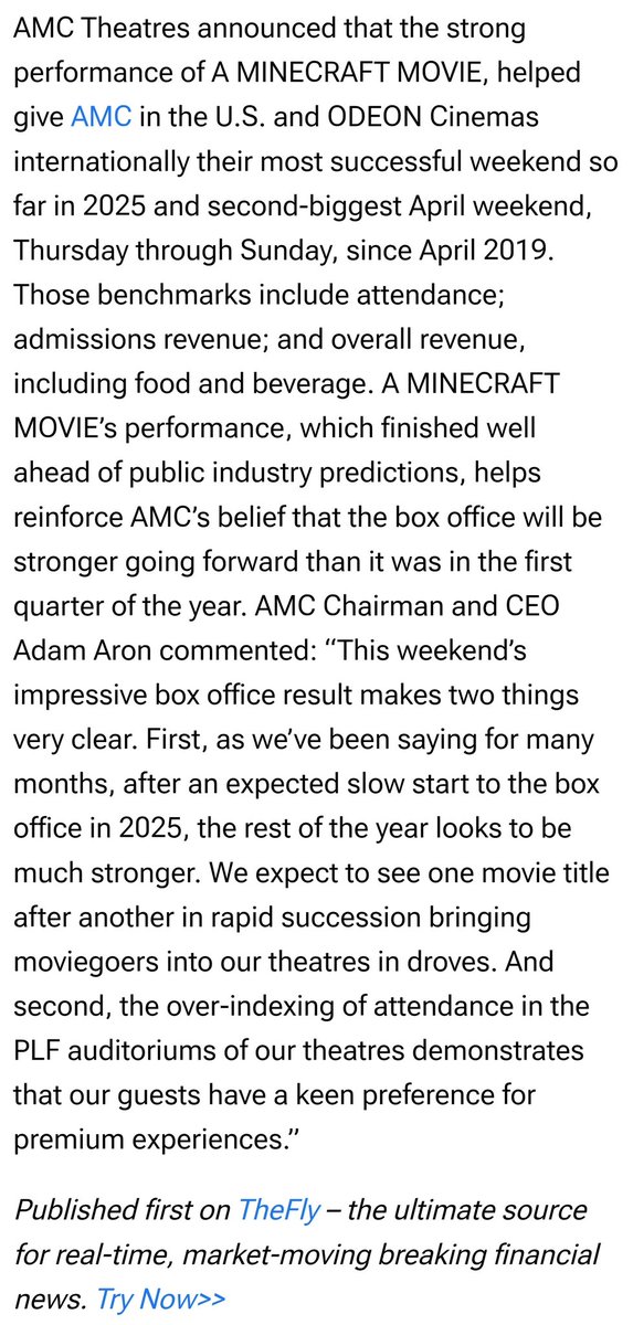 NC_ProudDad's tweet photo. $AMC $GME #AMC #AMCNOTLEAVING Could this good news create a spark 🤔? Especially with all the market volatility? #MarginCall #margincalls https://t.co/gj2fJjs7Tj