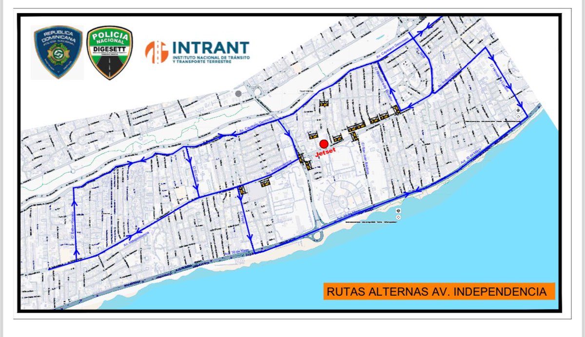 MiltonMorrison's tweet photo. #AvisoINTRANT | 🔴 Desliza y conoce las rutas alternas por evento ocurrido en Av. Independencia del Distrito Nacional.
🚧 Tramo cerrado desde la Av. Núñez hasta la Calle San Juan Bautista.
✔️ Recomendamos utilizar como rutas alternas
✅ Av. George Washington
✅ Calle Esther Rosario
✅ Av. Independencia
✅ Calle el Coral
✅ Av. Cayetano Germosen
✅ Av. Calle Paya
✅ Autopista 30 de Mayo
✅ Calle San Juan Bautista
✅ Calle República de Ecuador
✅ Av. Italia
✅ Calle Héroes de Luperón
