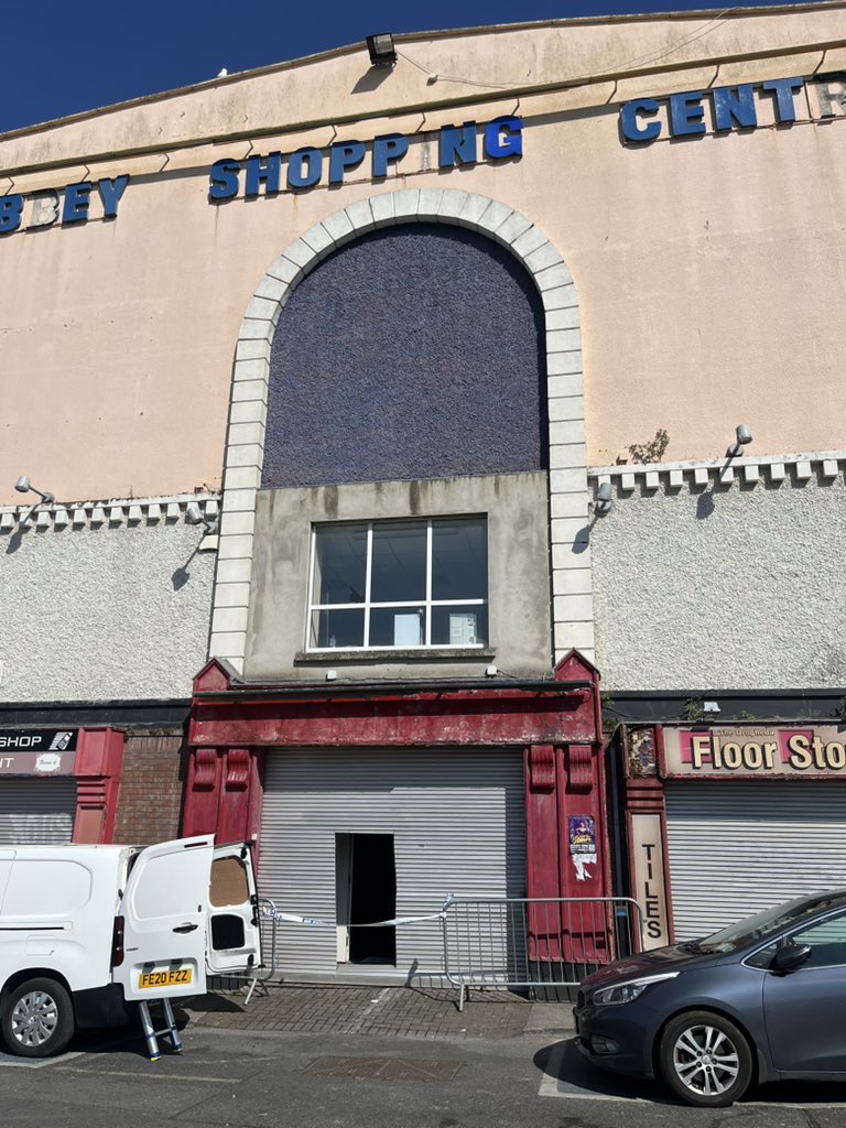What an amazing coincidence. Weeks after a dereliction notice is placed on the Abbey Centre you'll never guess what happened. 

It only went on fire. 

A #DerelictIreland fire. A common occurrence.