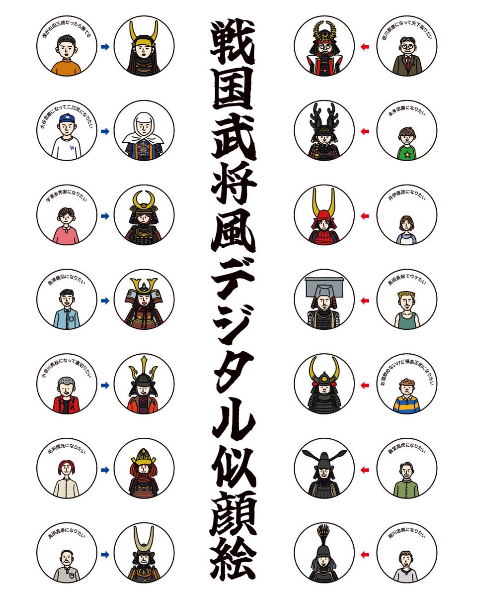 GWは戦国武将風デジタル似顔絵⚔️／ あなたを戦国武将風に描きます