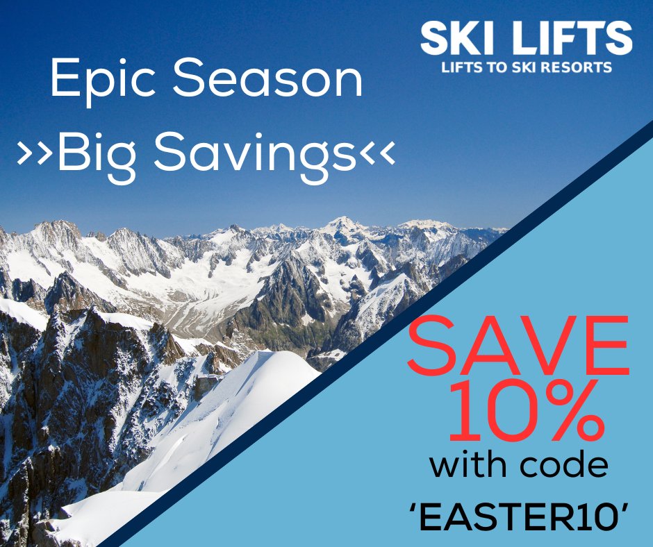 Hit the slopes this season with epic savings! Use code EASTER10 for 10% off your ski lift booking.
Book now ski-lifts.com