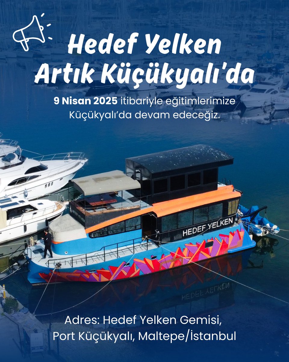 ⛵️ Hedef Yelken Artık Küçükyalı’da

Hedef Yelken olarak 2009 yılından beri Fenerbahçe Marina’da yelken tutkunlarına eğitim vermekteyiz.

Fenerbahçe Marina’da başlayacak olan tadilat süreci nedeniyle, 9 Nisan 2025 itibariyle eğitimlerimize Küçükyalı’da devam edeceğiz.
