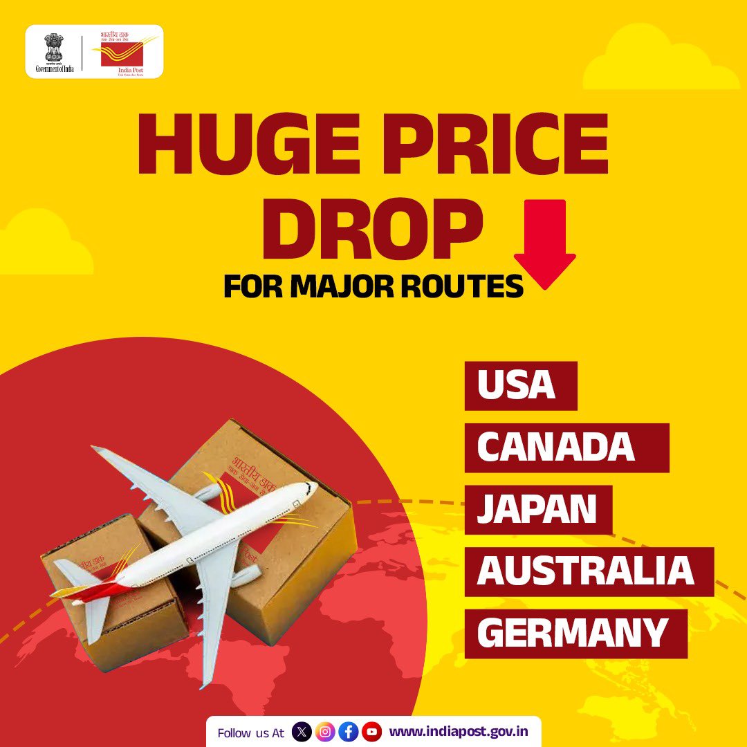 IndiaPostOffice's tweet image. Go global with confidence! 🌍✈️

India Post’s International Tracked Packet Service delivers affordability, reliability, and global reach—helping your business grow beyond borders.

#IndiaPost #ITPS #IndiaToTheWorld #LocalgoesGlobal
