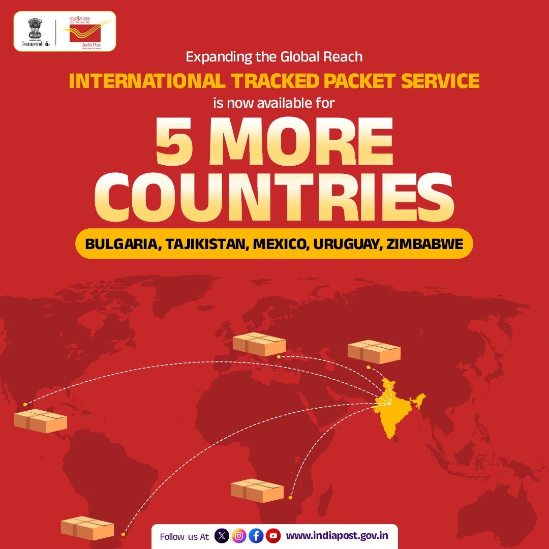 IndiaPostOffice's tweet image. Go global with confidence! 🌍✈️

India Post’s International Tracked Packet Service delivers affordability, reliability, and global reach—helping your business grow beyond borders.

#IndiaPost #ITPS #IndiaToTheWorld #LocalgoesGlobal