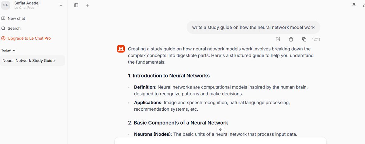 soffytalks_data's tweet photo. Le Chat is a multilingual conversational assistant developed by Mistral AI, launched in February 2024. It serves as a demonstration of Mistral’s language models, including Mistral Large, Mistral Small, and a prototype model called Mistral Next #ALX_AiSK #ALX_AI https://t.co/2H6m5fId6w