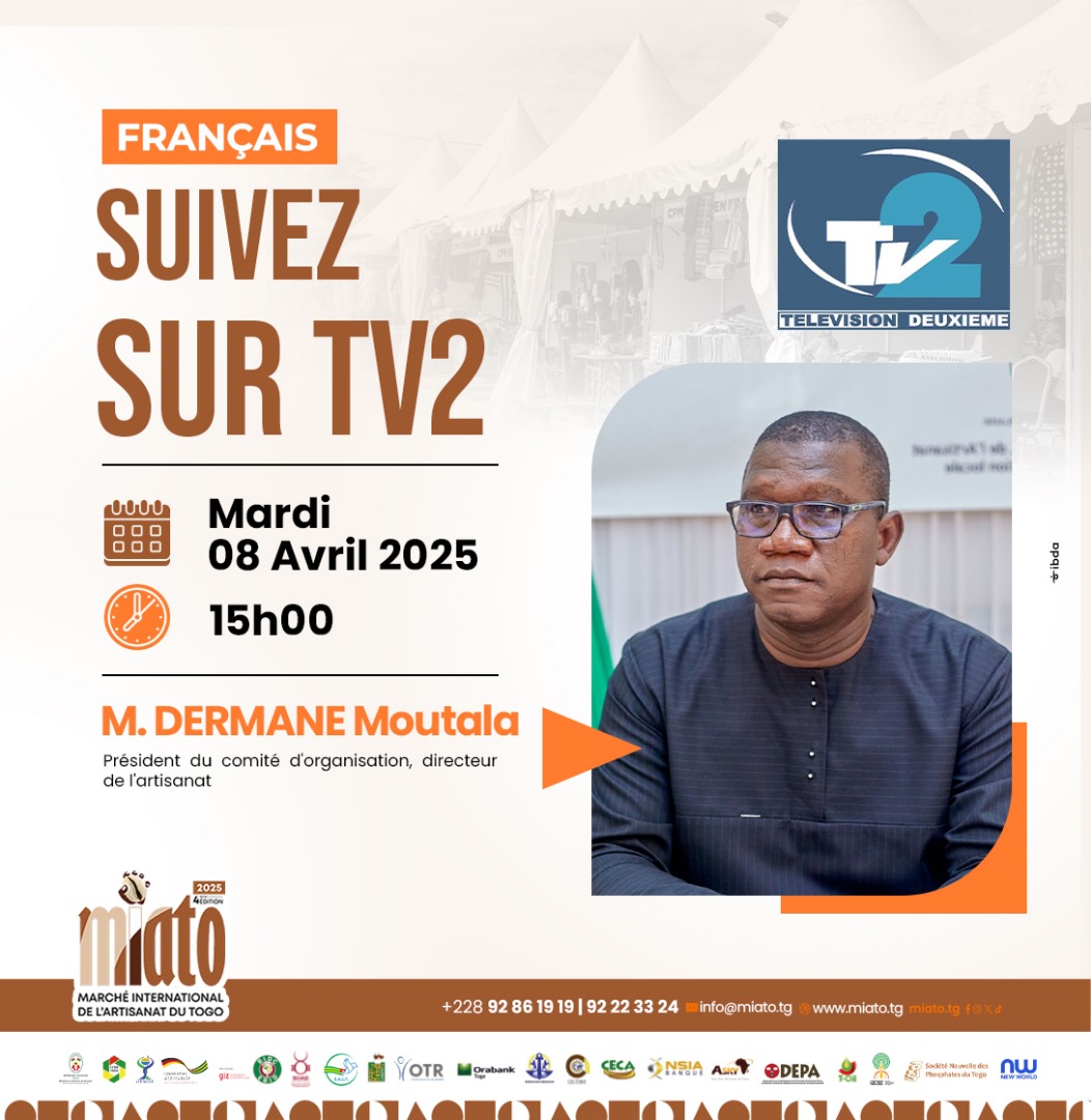 🎙️ MIATO 2025 en direct des médias !
🕜 13h30 sur Nana FM
📺 15h sur TV2
On vous dit tout sur les temps forts de cette 4e édition ! 🔥
#MIATO2025 #ArtisanatEnFête #Mediatour