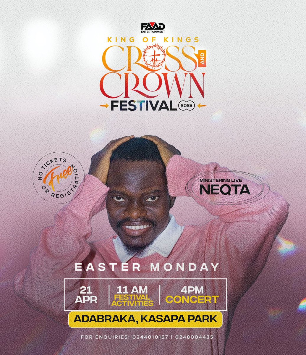crossncrownfest's tweet photo. NEQTA is locked in! The freshest voice in the Urban Gospel scene, bringing that clean flow &amp; high vibes to Cross &amp; Crown Festival! Y’already know it’s gonna be powerful!🎶🔥🙌🏾

#CrossAndCrownFestival #Neqta #UrbanGospel #ChurchVibe #StreetGospel #KingOfKings #Redemption #FAADEnt https://t.co/YJGIngFlSg