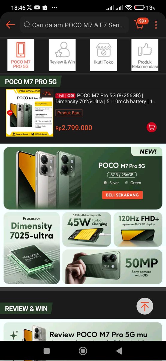 EvaAriani19's tweet photo. @ShopeeID #POCOM7Pro5GdiShopee https://t.co/DlBsCocVkK