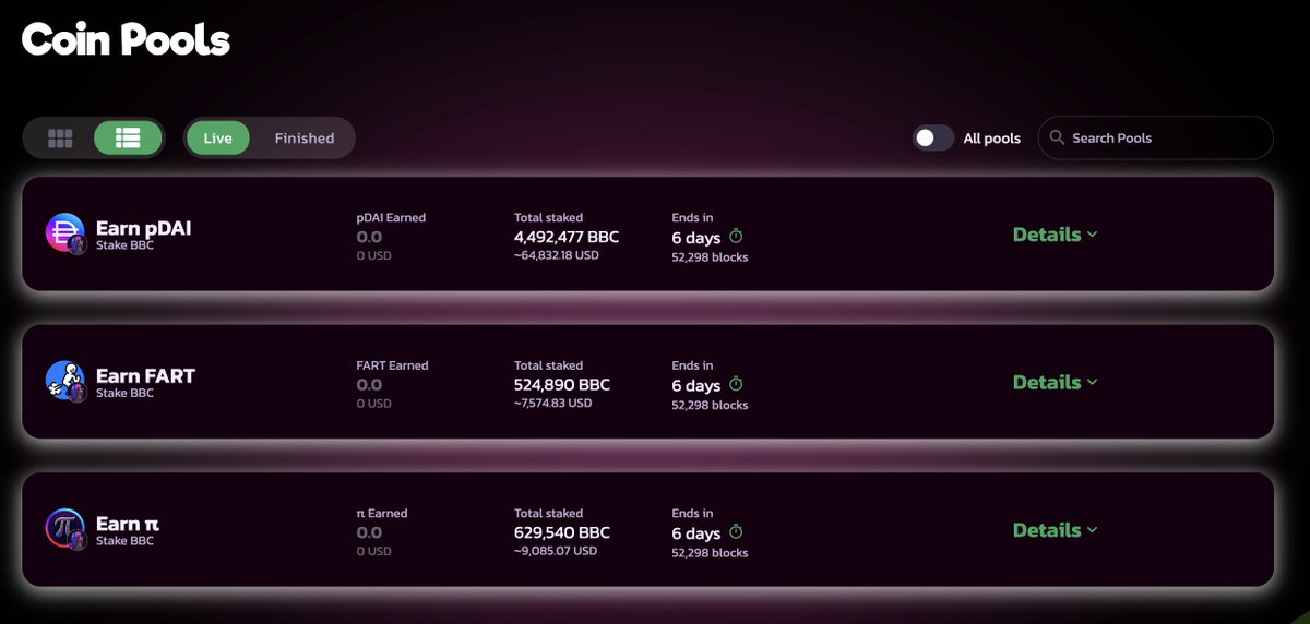 *RH voice*

It appears, and is rumored, that people like free coins. 

🍆 Over $80,000+ worth of $BBC holders earn free coins every block

app.9inch.io/coinpools?chai…