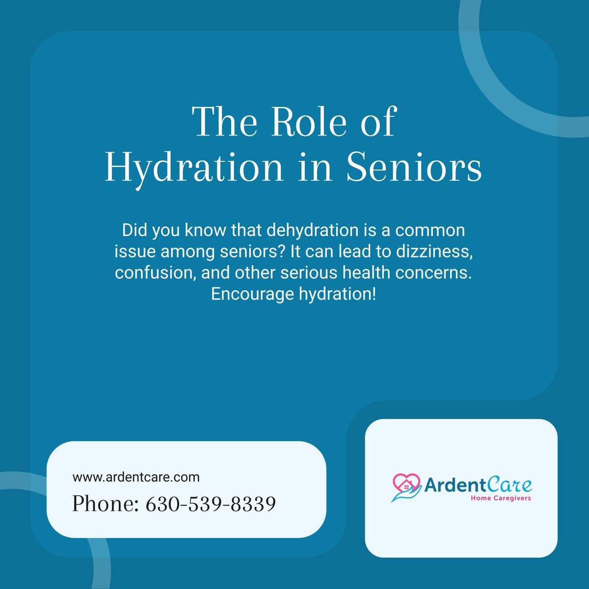 ardent_care's tweet photo. Staying hydrated is crucial for seniors’ health. Help your loved one drink enough water daily to prevent complications. 

#HomeCare #BloomingdaleIL #SeniorWellness https://t.co/9mP6c1tt3C