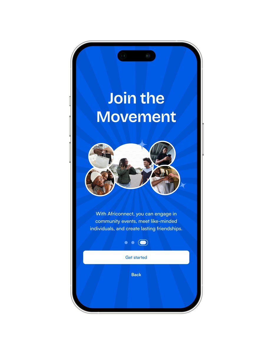 Siji_Ibukun's tweet image. 2024 archive: Onboarding screen for a social app that connect Africans in diaspora.

See clear visuals here: behance.net/gallery/222938…

#uiux #mobileapp #socialapp
