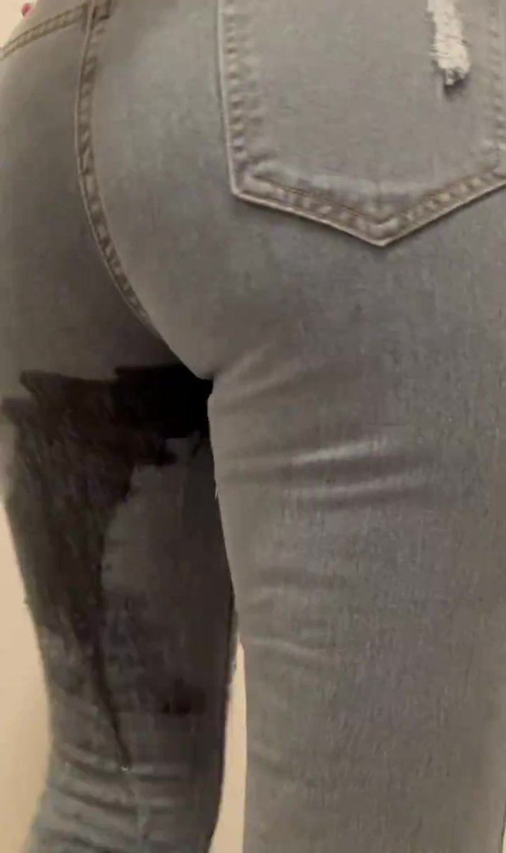 It's unlucky that she wet herself but it's quite lucky and kinda rare that she wet only one trouser leg