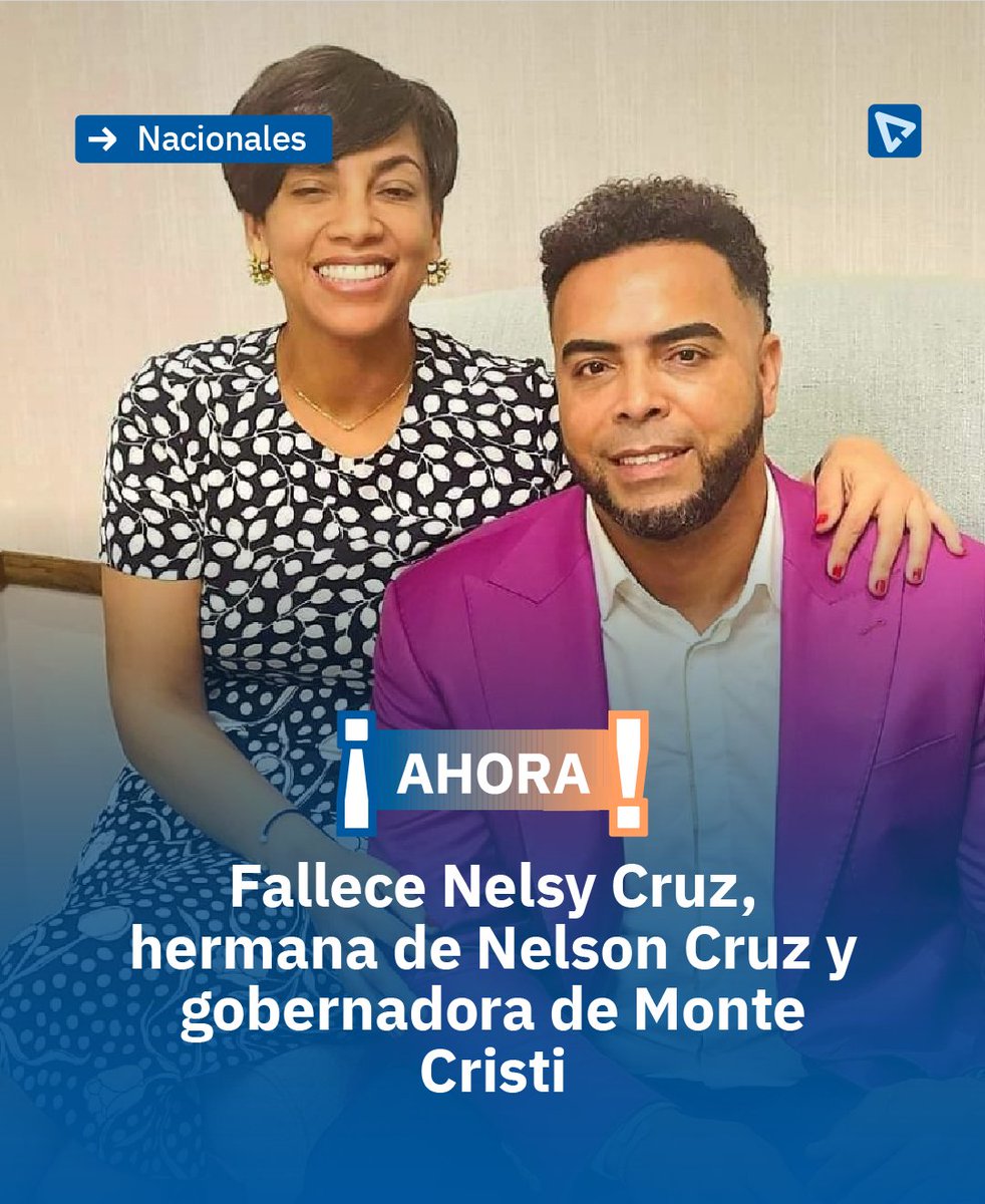 elavancemedia's tweet photo. 🚨: Las autoridades confirmaron este lunes el fallecimiento de Nelsy Cruz, gobernadora de Monte Cristi y hermana del ex pelotero de Grandes Ligas Nelson Cruz, como resultado del colapso del techo en la discoteca Jet Set, ocurrido durante la madrugada. 

#elavance #jetset https://t.co/kaZSelhqja