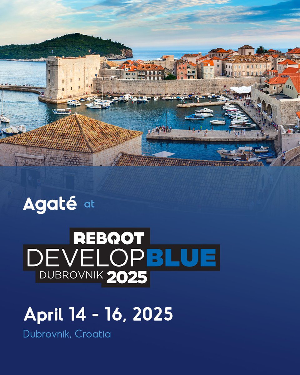 Agate (@agateint) on Twitter photo Agate is coming to Reboot Develop Blue 2025! 🇭🇷
Meet our Business Development Manager at Sheraton Dubrovnik Riviera, Croatia, on April 14–16, 2025. Drop us a message at contact@agate.id to schedule a meeting.
🔗Read more at s.agate.id/agaterdbx
#RebootDevelopBlue2025 Agate is coming to Reboot Develop Blue 2025! 🇭🇷
Meet our Business Development Manager at Sheraton Dubrovnik Riviera, Croatia, on April 14–16, 2025. Drop us a message at contact@agate.id to schedule a meeting.
🔗Read more at s.agate.id/agaterdbx
#RebootDevelopBlue2025