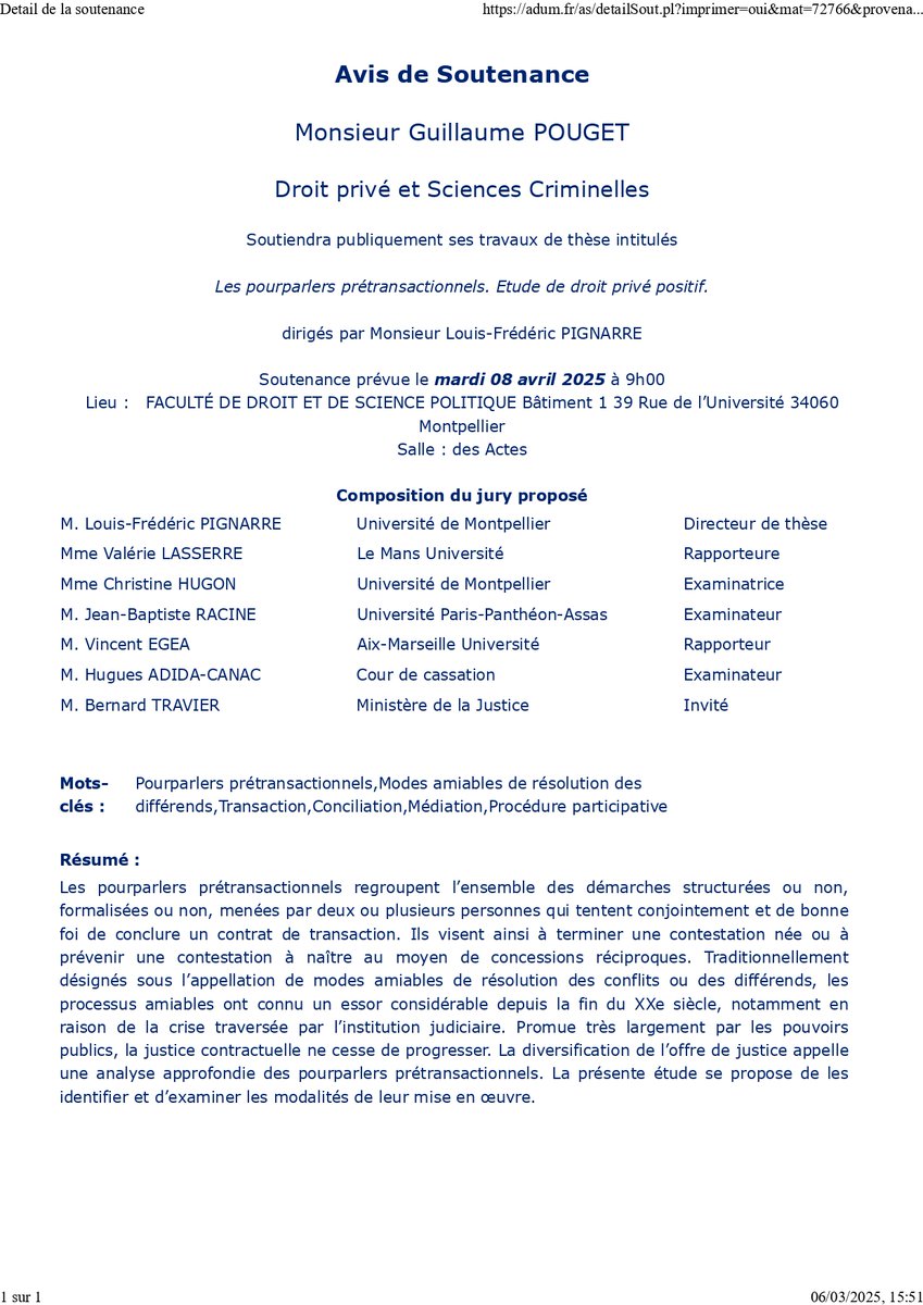 École Doctorale Droit et Science politique de l'UM tweet media