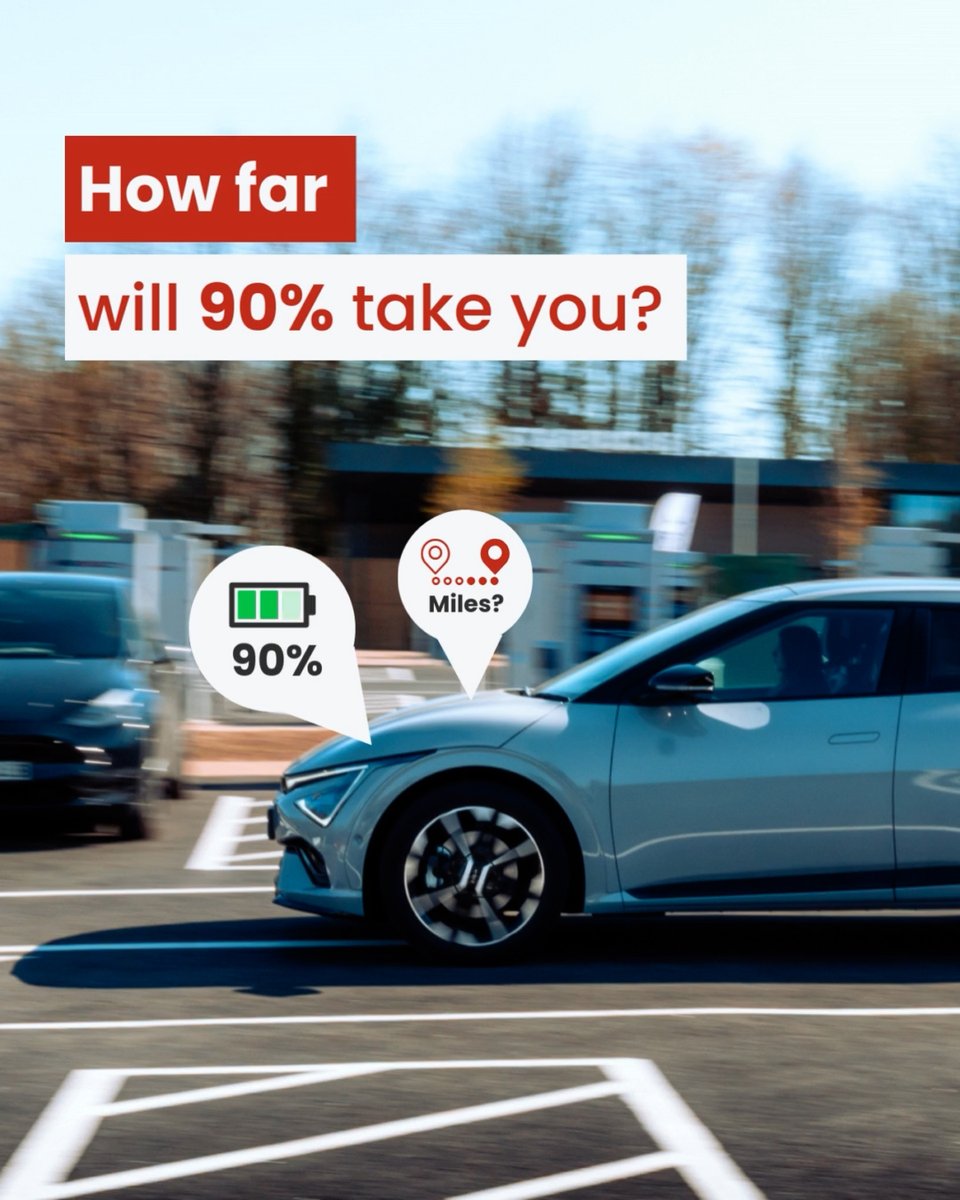 InstaVoltUK's tweet image. How far does 90% of your battery really take you? 🤯

Leave Winchester Superhub with 100% charge - how far could you go before hitting 10%?

Tag someone who’s always worried about range! 🏷️

#EVRange #InstaVolt