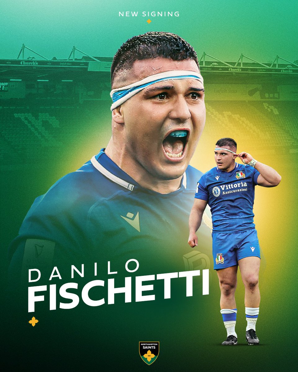 SaintsRugby's tweet photo. Italy's Number One 🇮🇹

We are delighted to confirm the signing of the Azzuri's starting loosehead, Danilo Fischetti, ahead of the 2025/26 season ✍️

https://t.co/i8zady2veC https://t.co/3GM3wImQf8