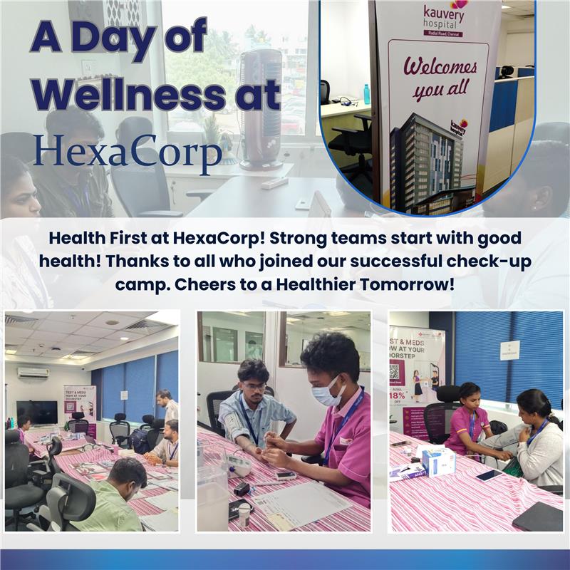 HexaCorpLLC's tweet photo. A healthy team is a strong team! 💪
HexaCorp hosted a successful wellness check-up camp to prioritize our people’s well-being. Here’s to a healthier, happier workplace!

#HexaCorp #GrowwithHexaCorp #HexaCorpCare #EmployeeWellbeing #WorkplaceWellness #HealthyWorkplace #TeamHealth https://t.co/0Ud69c2Lu7
