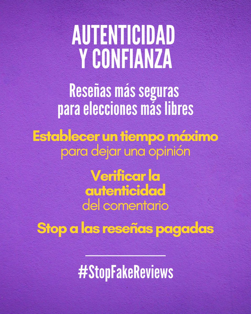CEHATes's tweet photo. 💡 El 79% de los usuarios confía en las opiniones online tanto como en las de amigos y familiares.
❌ Pero, ¿qué ocurre cuando son falsas?
🛑 @CEHATes se une a #StopFakeReviews contra las reseñas falsas en internet.
📝 https://t.co/w7IE4xkELp
@fipeconf @HOTREC_EUROPE https://t.co/O6mbwSsF8L
