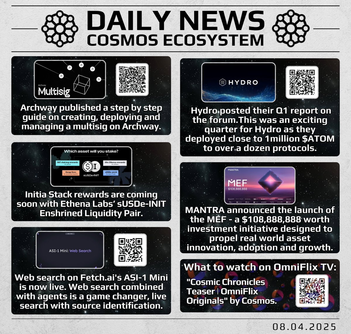 ✅ Show your support with RT

🙌 We keep spreading the word!

$ARCH $ATOM $INIT $OM $FET $FLIX

<a href="/archwayHQ/">Archway 🟠</a> @HydroTeam_ <a href="/initia/">Initia 🪢</a> <a href="/MANTRA_Chain/">MANTRA | The EVM L1 for RWAs</a> <a href="/Fetch_ai/">Fetch.ai</a> <a href="/OmniFLixTV/">OmniFlix TV</a>