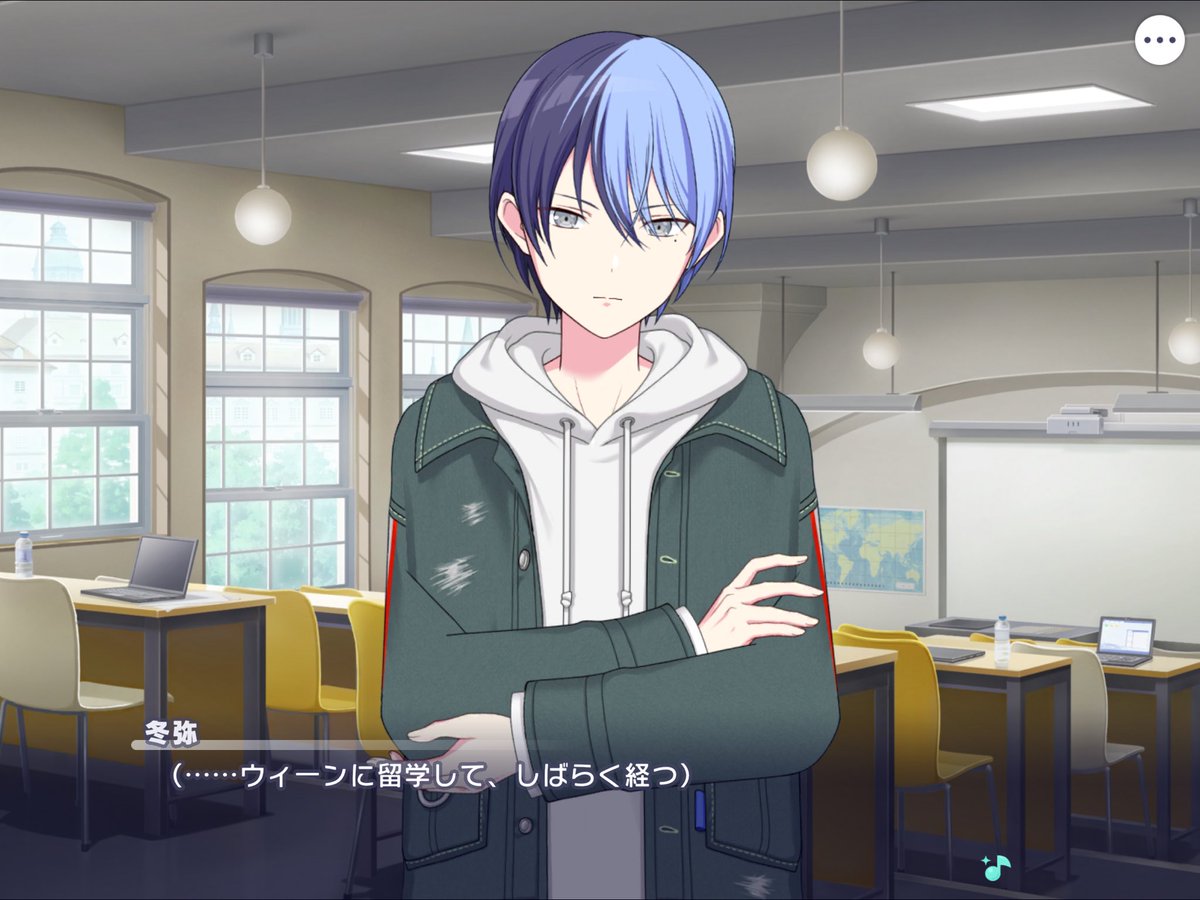 tekmixe's tweet photo. (vbs wl spoilers)

touya gave up on music and felt like he doesn't have a place in their house, so much that "it was painful to even breathe". so his mom suggested him to change his environment, and he moved to his brother natsuomi's house in vienna https://t.co/mrkrLz0o5g