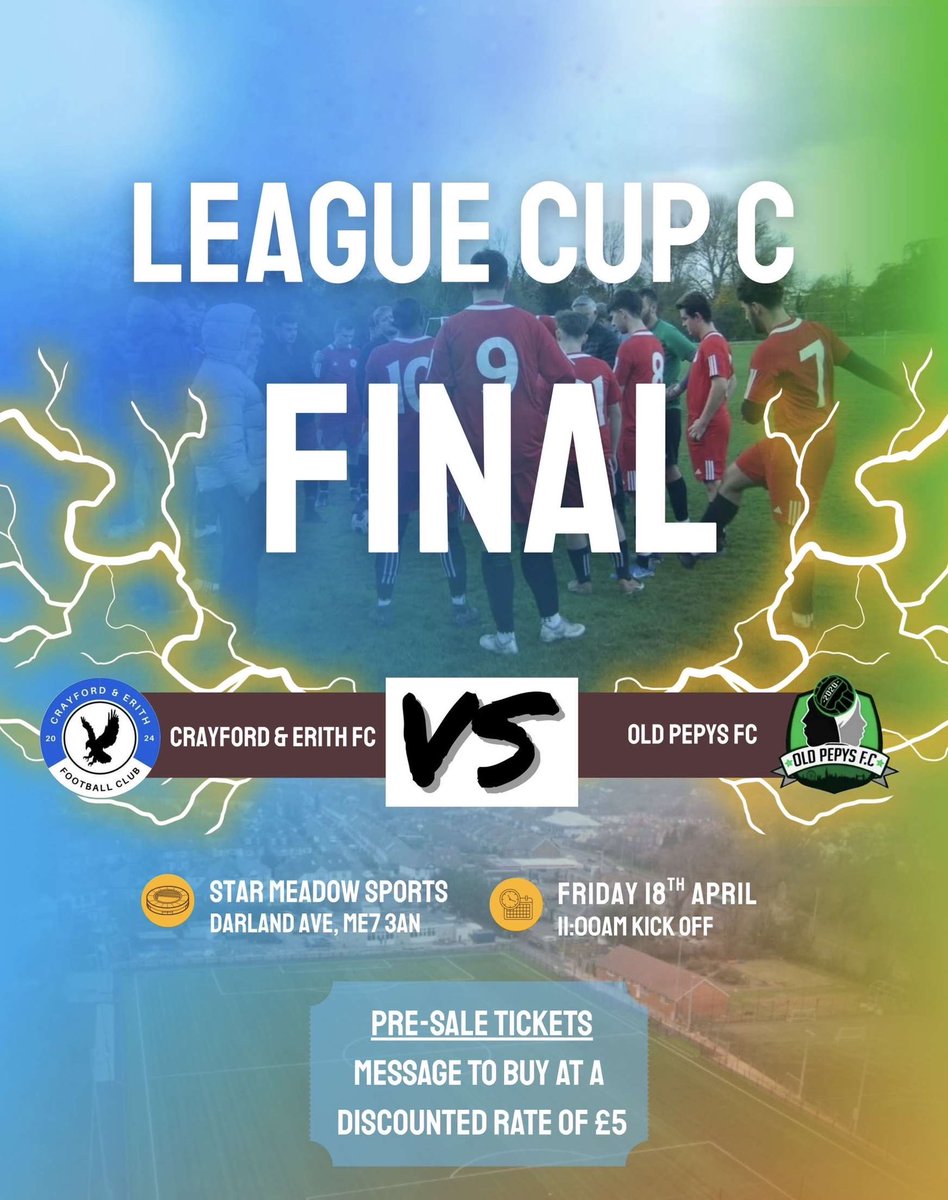 Change in opponent means we take on @PepysFC in the John Robinson League Cup C final

All support appreciated 🔵⚫️