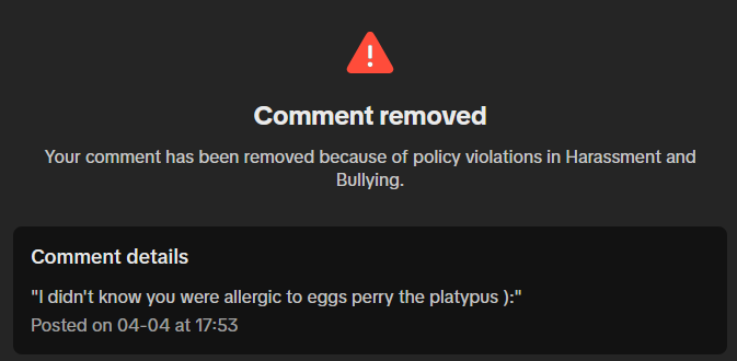 Harrassing you right now