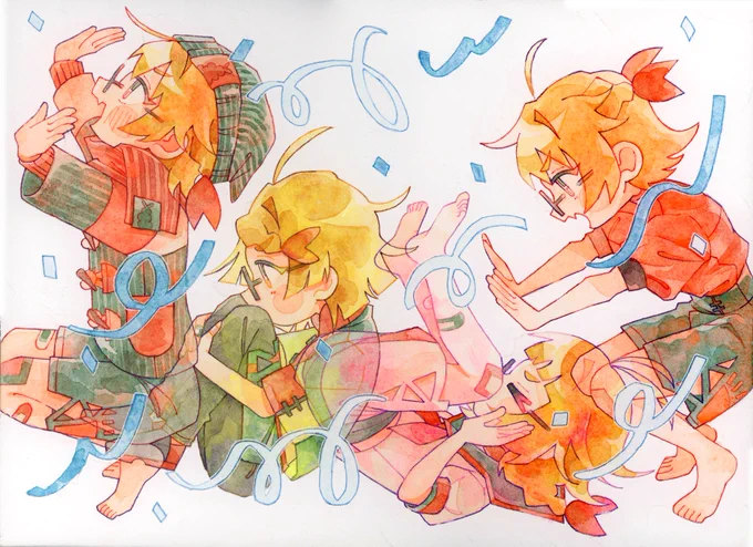 #一次創作祭り春の陣2025 透明水彩で絵描いてます〜 何かをモチーフにキャラデザするのが好きです