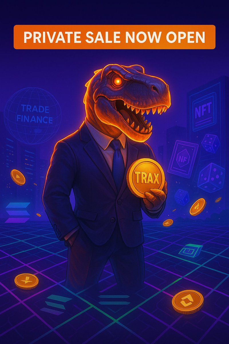 TraxToken's tweet photo. 🚀 Trax Token Private Sale Now Open! 💎
Join the future of trade finance & Web3 innovation! Trax Token (TRAX) on Solana bridges the $1.7T trade gap with gaming, NFTs, & payments. Secure your tokens via SAFT now!

🔹 Website: https://t.co/ANe7giJZLx
🔹 Private sale Link- https://t.co/YnN25WkL8q

#TraxToken #PrivateSale #Web3