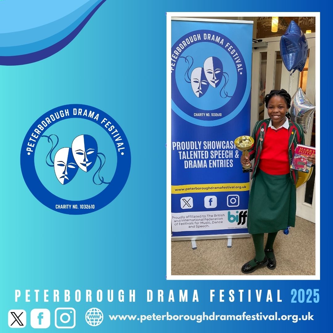 Pbodramafest's tweet photo. 🎭 It has been one month since the showcase of fantastic local talent at The Peterborough Drama Festival.  Well done to all entrants and thank you for making the festival a huge success again this year! 🎭
 
Our gallery of photos can be viewed at https://t.co/JLAJanCjxK https://t.co/1FRNEi1ReD