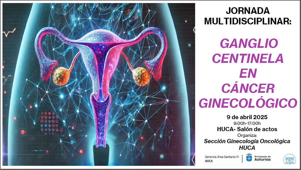 🗓️ 09.04.2025
⏱️ De 09.00 a 17.00 horas
📌 Salón de Actos del <a href="/HUCA_Asturias/">@HUCA</a> Hospital Universitario Central de Asturias
▶️ Ganglio Centinela en Cáncer Ginecológico.
Jornada mulsdisciplinar
✅ Para médicos especialistas y residentes de Ginecología, Medicina Nuclear, Anatomía