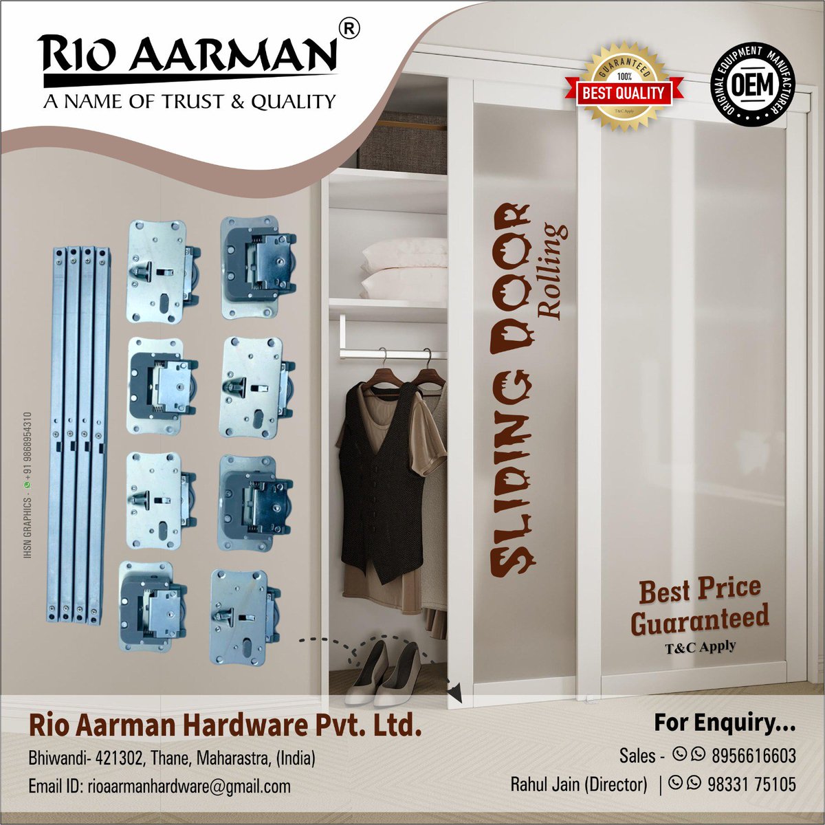 ihsndigital's tweet image. Revolutionize your living space with "𝐑𝐈𝐎 𝐀𝐀𝐑𝐌𝐀𝐍" high-quality sliding door rolling system.

#RioAarmanHardware #SmoothSliding #EffortlessLiving #SlidingDoorRollers #HighPerformance #EasyGlide #SeamlessMovement #PrecisionEngineering #SpaceOptimization #QuietOperation