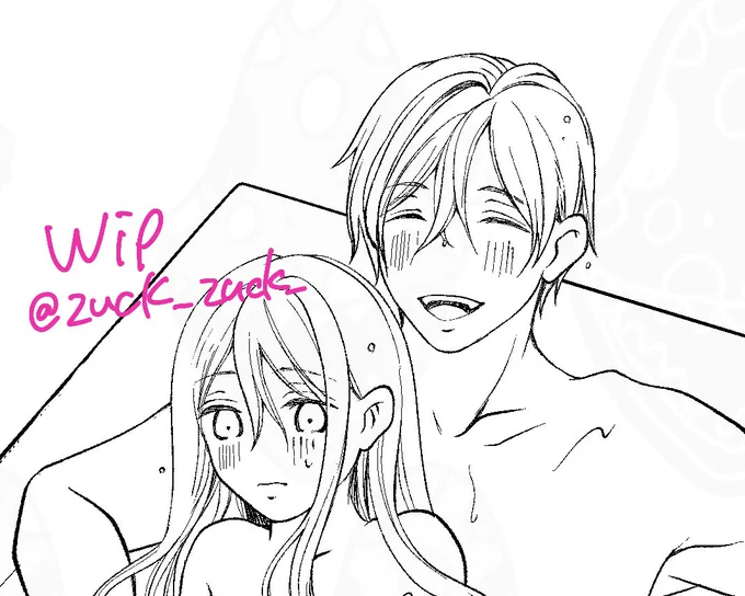 イチャイチャ(?)🦈🦐お風呂パート🛁 