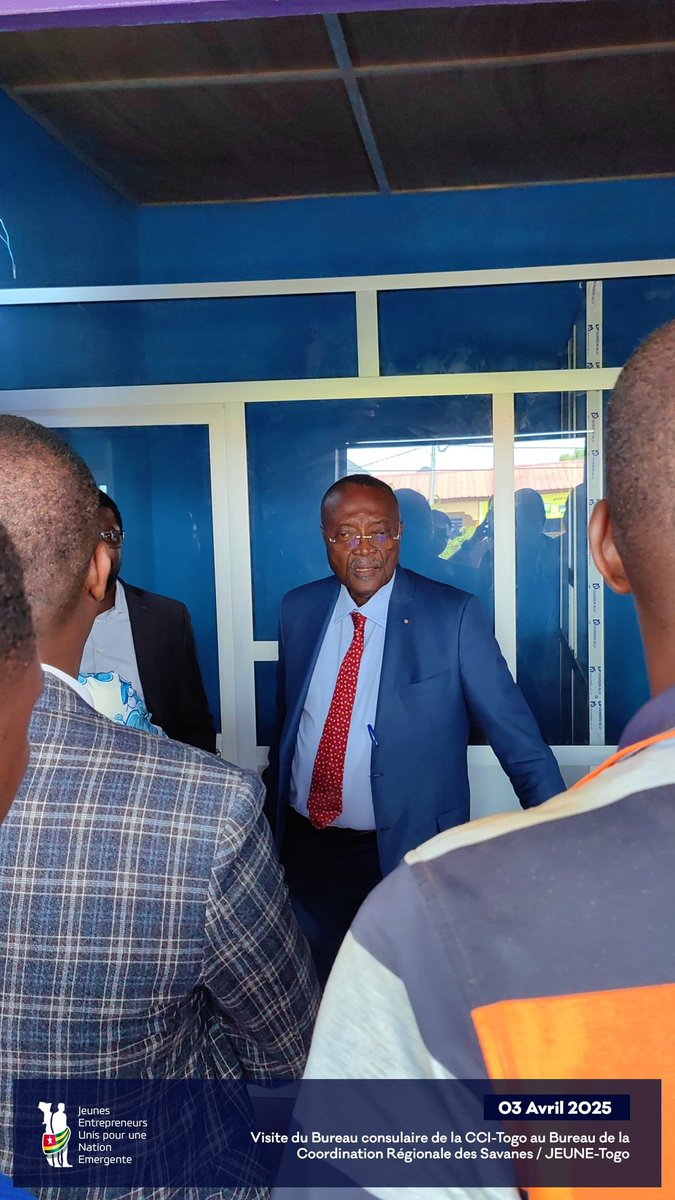 JeuneTogo's tweet photo. **JEUNE-TOGO NEWS**
 La Coordination Régionale des Savanes de JEUNE-Togo a eu l'insigne honneur d'accueillir une forte délégation de la Chambre de Commerce et d'Industrie du Togo (CCI_Togo) dans ses locaux ce jeudi 03 Avril 2025.
#Jeune_Togo #CCI_TOGO https://t.co/LBSRD4fVH7