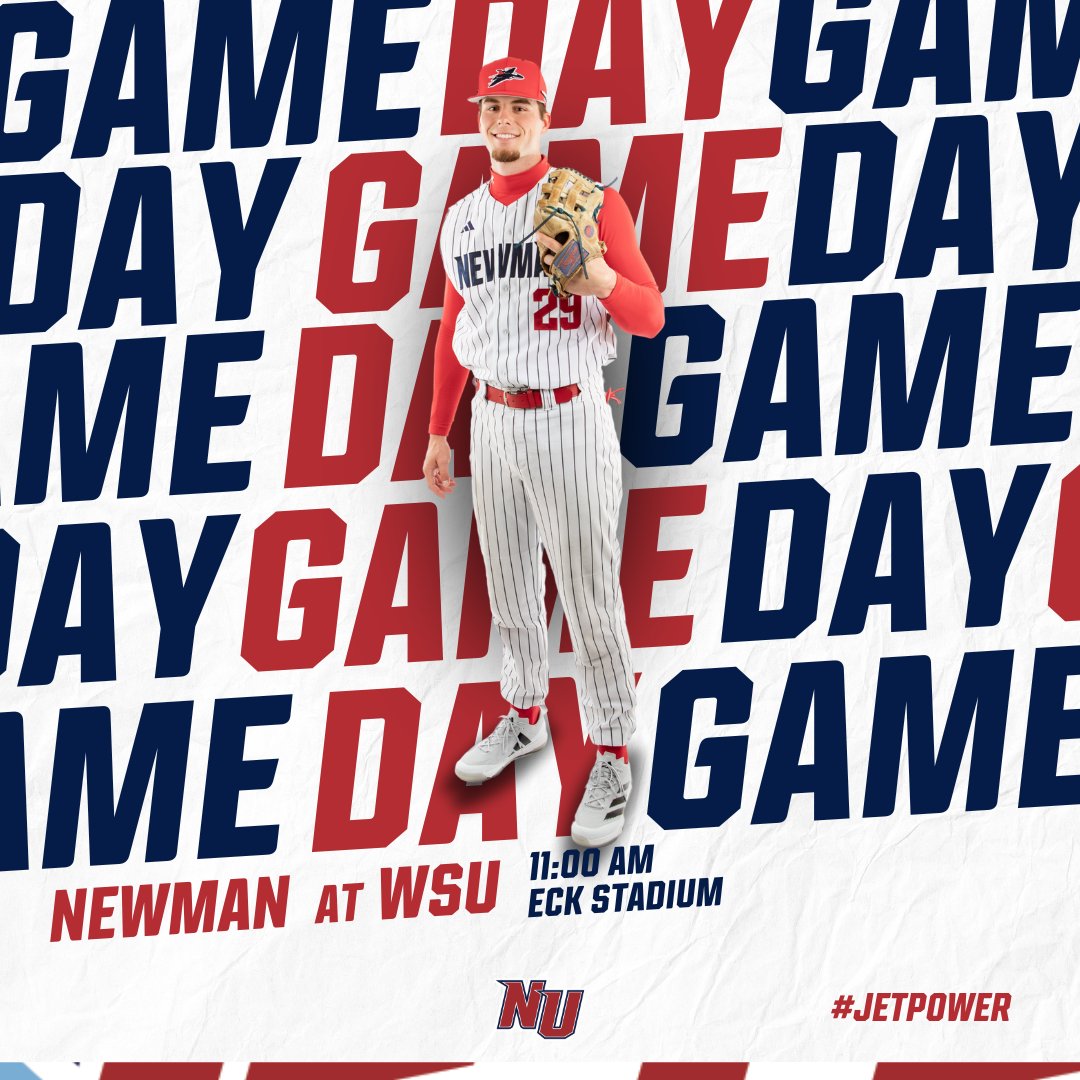 Kids Day⚾

🆚Wichita State
📍Eck Stadium
🕔11:00 AM
📺ESPN + bit.ly/4i2UEiC
📊bit.ly/3G2zPX0
🔊bit.ly/4leFeuc

#JetPower✈️ x <a href="/NewmanJetsBSB/">Newman Baseball</a>