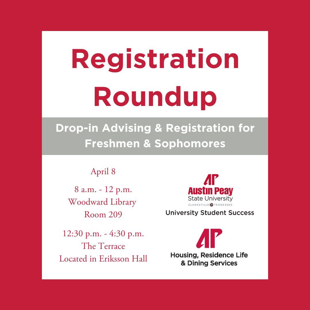 APSU Student Success (@apsusuccess) on Twitter photo Attention Freshmen and Sophomores! If you still need assistance with advising and registration for Fall 2025, we're here to help! Visit us at either of the two convenient locations. #APSUStudentSuccess Attention Freshmen and Sophomores! If you still need assistance with advising and registration for Fall 2025, we're here to help! Visit us at either of the two convenient locations. #APSUStudentSuccess