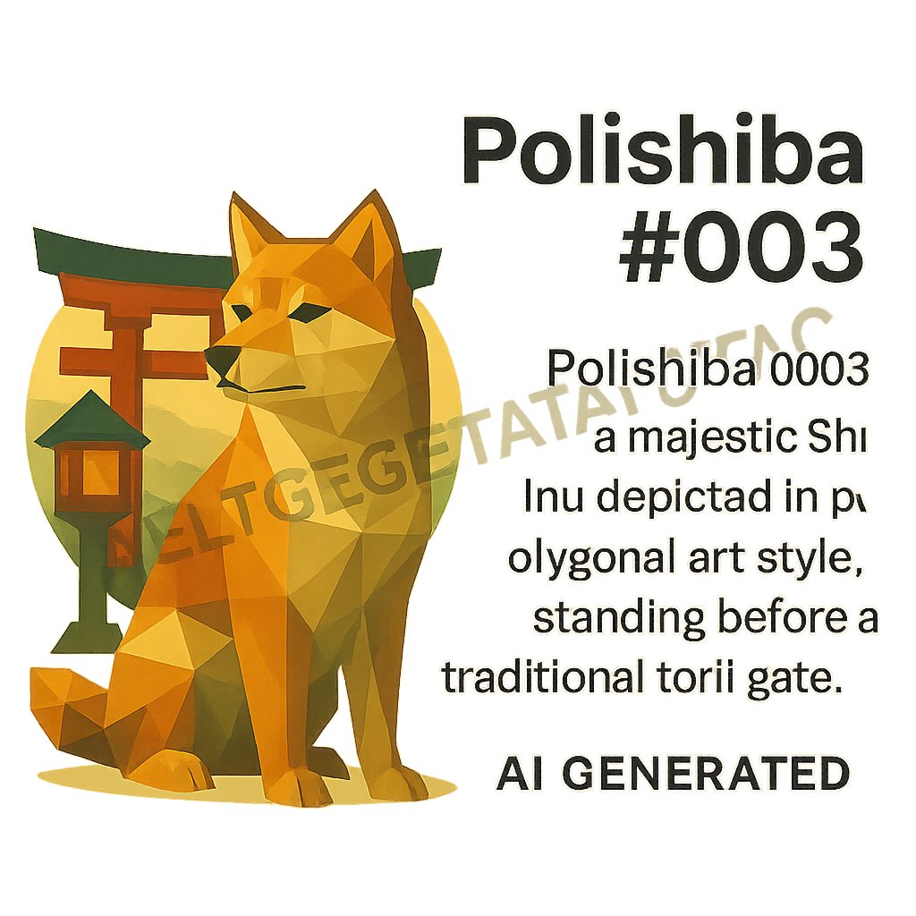spak_jupiter's tweet photo. ๐จ New NFT! ๐จ
Polishiba #003: Shiba Inu in front of a traditional torii gate. Polygonal art blending Japanโs heritage with modern style. AI-generated, 1/1.
#NFT #ShibaInu #AIArt #PolygonArt #NFTDrop #Polishiba #ShibaDay #DigitalArt
https://t.co/JfyNKwV1np @opensea https://t.co/fgp7HGqSKx
