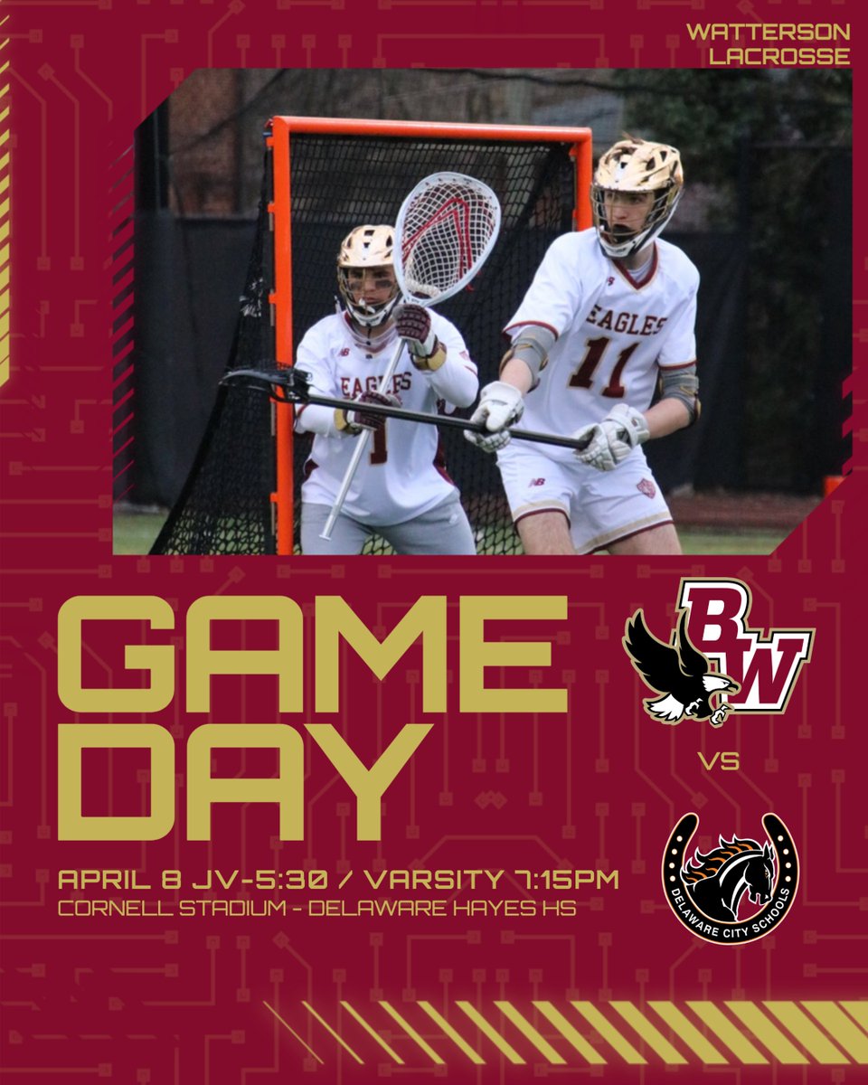 IT'S GAMEDAY!! Eagles travel to Delaware to take on the Pacers tonight. #GoEagles #οικογένεια

⏰ JV-5:30/Varsity-7:15
🆚 Delaware Hayes HS
📍 Cornell Stadium - Delaware Hayes HS