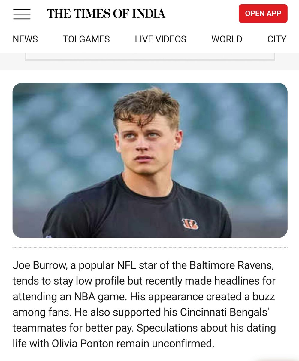 FisherArtDesign's tweet photo. Hmmm... Does The Times of India have any info they would like to share with the @Bengals 

#Cincinnati #Bengals @Ravens https://t.co/R8XgNiMm6u
