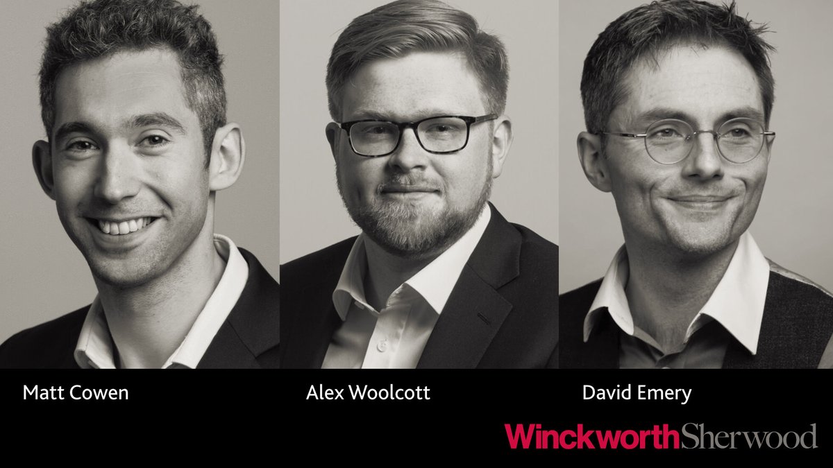 Winckworth Sherwood is pleased to announce the promotion of three new partners on April 6th, Matt Cowen, David Emery and Alex Woolcott.
wslaw.co.uk/in-the-press/w…