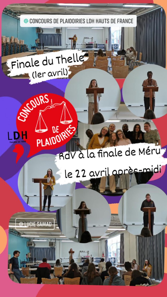 La finale du concours de plaidoirie s'est déroulée le 1er avril 2025.
Prochaine étape: Finale de Méru le 22 avril à la manufacture.
Cette finale sera ouverte au public qui souhaite venir encourager les élèves
#plaidoirie #concoursplaidoiries #manufacture #meru #oise #talent
