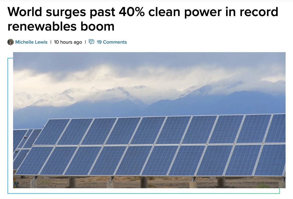 DBretonEMC_MEC's tweet photo. Bonne nouvelle: "Les énergies renouvelables et le nucléaire ont assuré 40,9 % de la production mondiale d'électricité en 2024, dépassant la barre des 40 % pour la première fois depuis les années 1940, selon un nouveau rapport du groupe de réflexion Ember sur l'énergie mondiale." https://t.co/csDQXRcix7
