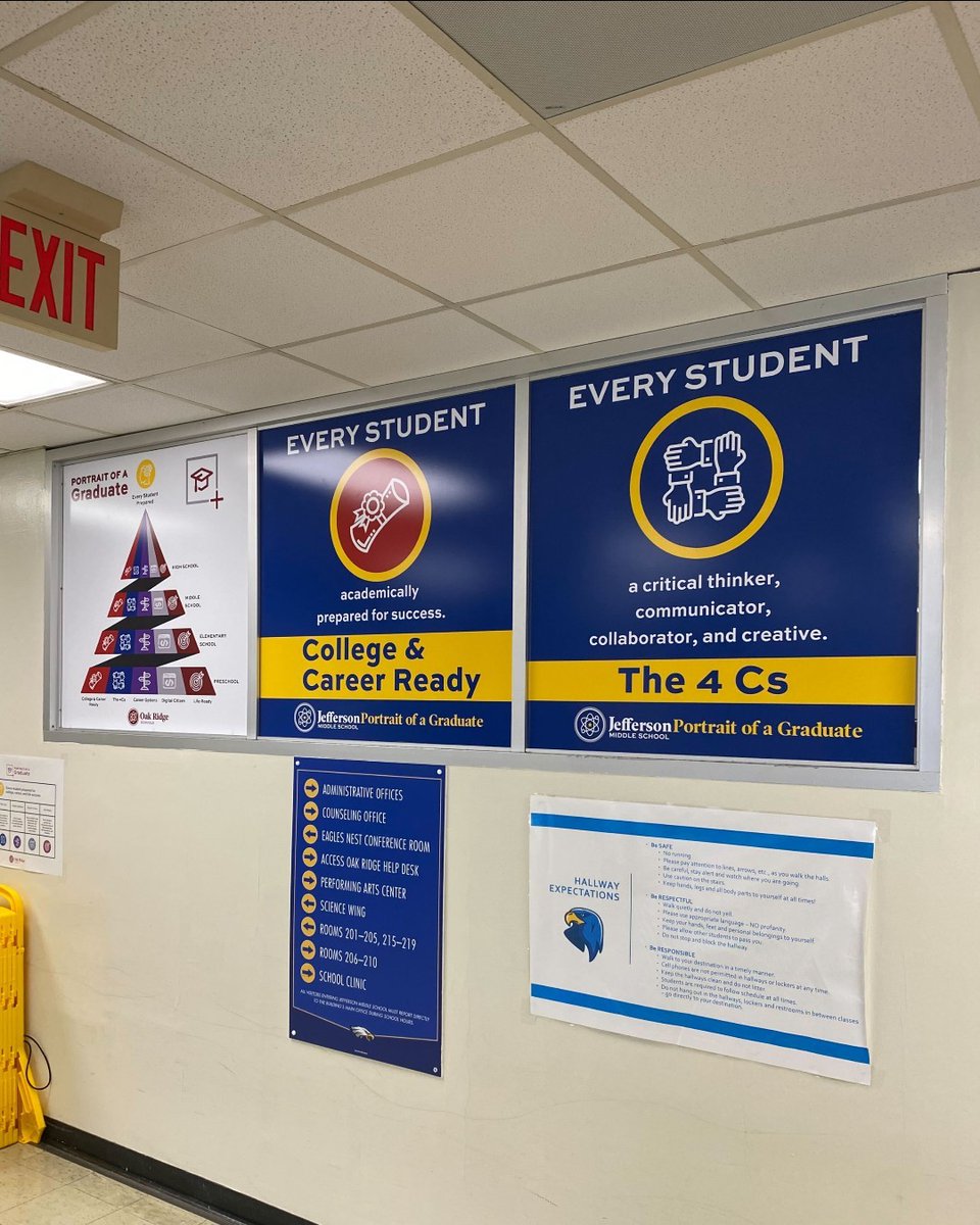 GCKnoxville's tweet image. Bringing school spirit indoors!  We had the pleasure of installing vibrant indoor window graphics for Jefferson Middle School, helping to create an inspiring and engaging environment for students and staff alike. 

#graphiccreations #indoorgraphics #brandyourschool #oakridgetn