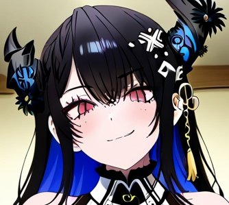 ⠀
She's giggling sweetly, grinning at Kronii.

“ You know, you really should have more self-confidence! 

Isn't it, like, super sad when a pretty girl still has all those... insecurities? It's, like... a total waste! ♡ ”

Supporting her beloved friend!
⠀