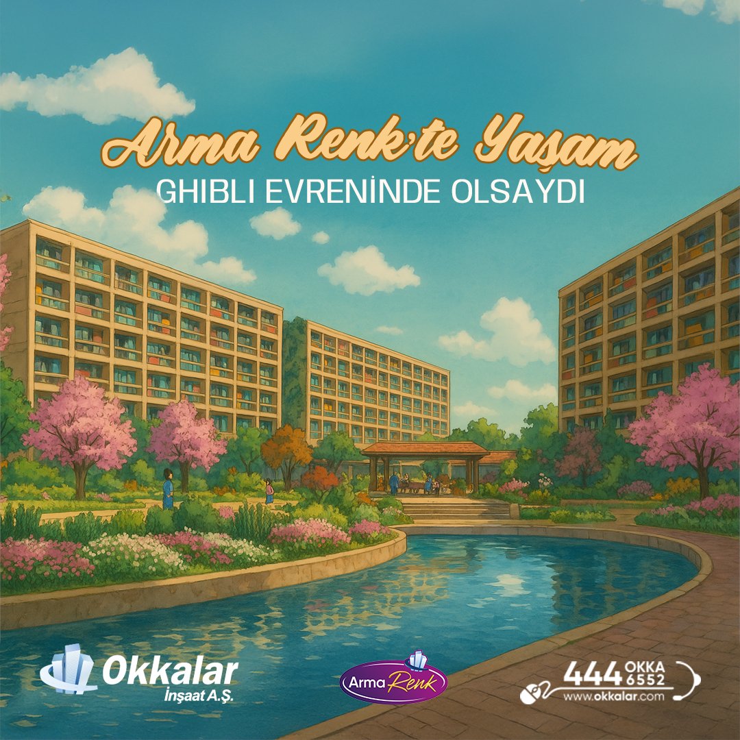 okkalar's tweet photo. Studio Ghibli’nin büyülü atmosferinde Arma Renk nasıl görünürdü diye düşündük ve ortaya bu görseller çıktı. Peki siz bu evrende hangi sahnede yer almak isterdiniz?

📞444 65 52

https://t.co/2Ecop4XqRb

#Okkalarİnşaat #ArmaRenk #studioghibli
#inşaatprojeleri #yapayzeka https://t.co/G7mnp8g7QF