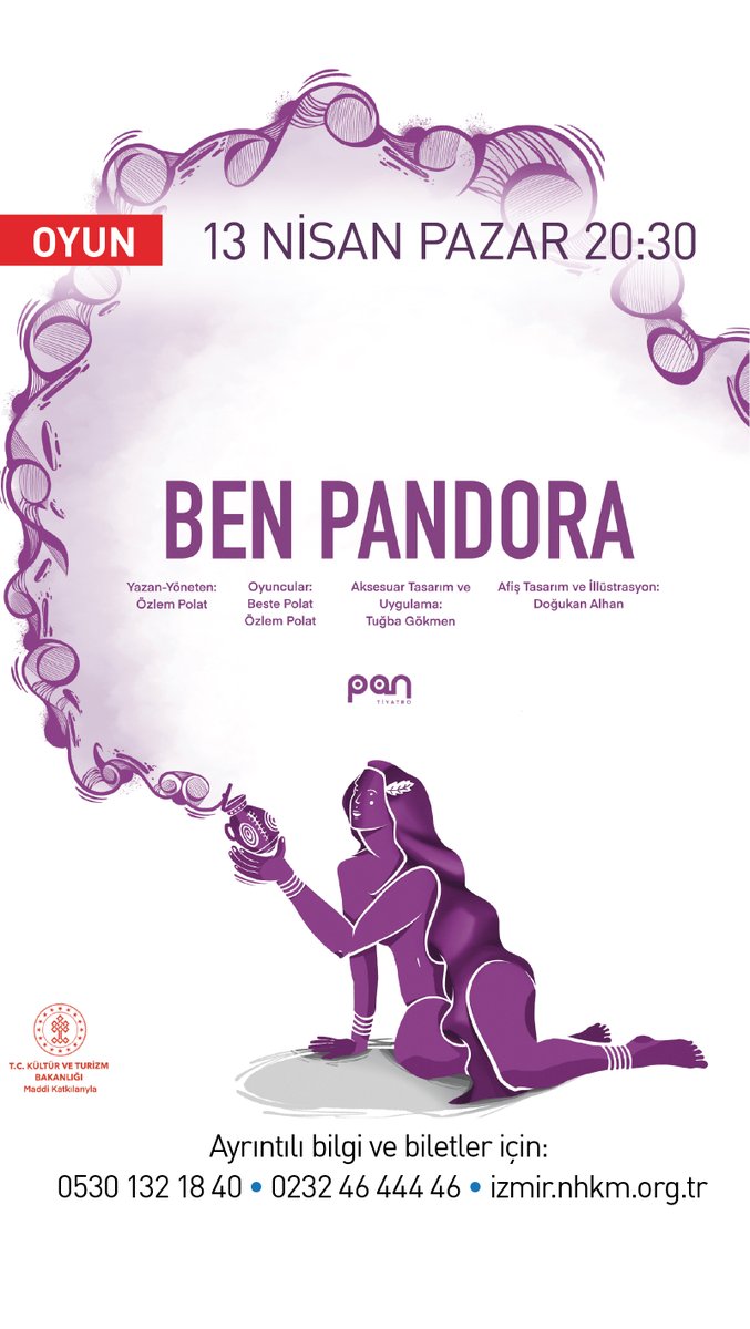 NhkmIzmir's tweet photo. " Ben Pandora " 13 Nisan Pazar saat 20.30'da NHKM Sahne'de.
https://t.co/gMMVk2oWkE https://t.co/66tdkG9rAT