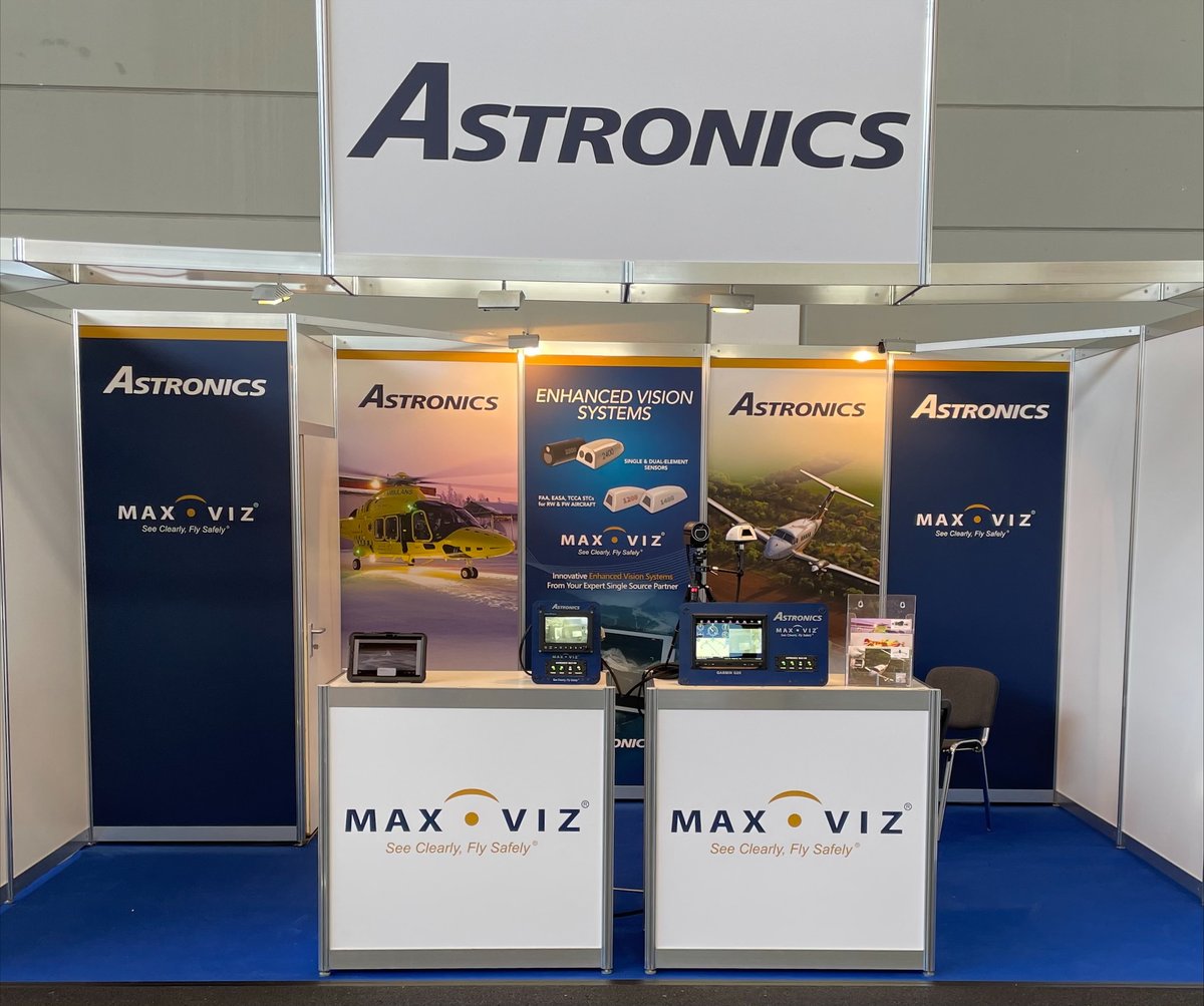 Discover the Astronics Max-Viz Enhanced Vision Systems (EVS) at AeroFriedrichshafen in Germany! Visit us in Hall A5, Booth 128 for an exclusive demonstration of our EVS technology and see how we can elevate your mission to new heights.