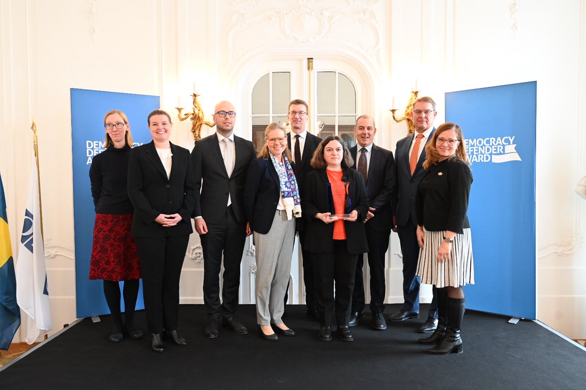🎉Congratulations to <a href="/GYLA_CSO/">GYLA</a> for winning this year's #DemocracyDefenderAward for their work to protect #democracy, #humanrights, the rule of law and due process. 🇨🇦🇩🇰🇲🇪🇳🇱🇸🇪🇬🇧🇺🇸&amp;🇨🇭believe civil society is an essential component of comprehensive security in the <a href="/OSCE/">OSCE</a> region.