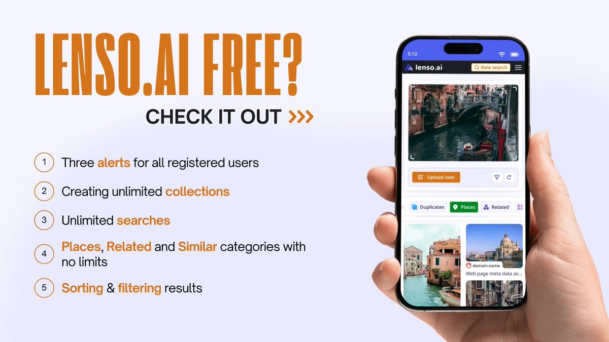 Lenso_AI's tweet photo. https://t.co/NshKPE3iDG for free? Yes! 📷

Register for free and get access to all the features now! ---> https://t.co/F3UQbSSVhk

#technology #ai #facesearch #facerecognition #reverseimagesearch #searchbyimage https://t.co/bSMYtpQhgu